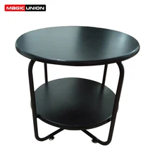 マジックユニオンシンプルな鉄フレーム屋内可動側テーブルティーテーブル二層収納テーブルホームクリエイティブ小さなコーヒーテーブ(China)