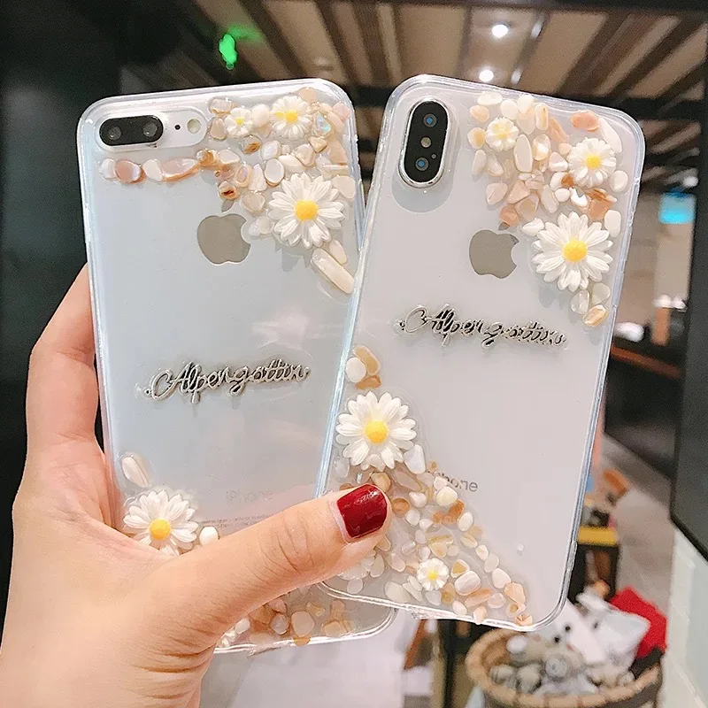 Gravels Macaron Bling Блестящий телефон мягкая силиконовая оболочка чехол Защита Funda для
