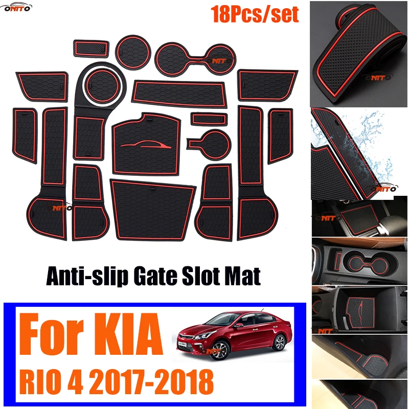 18Pcs/set For KIA RIO4 2017-2018 Car Styling Rubber Grid Pad Covers Door Groove Mat Pad Cup Pad Car Interior Dust-proof Pad
18Pcs/set For KIA RIO4 2017-2018 Car Styling Rubber Grid Pad Covers Door Groove Mat Pad Cup Pad Car Interior Dust-proof Pad