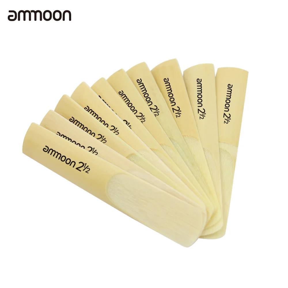 ammoon 10pcs Sax Reeds 2.5 2-1/2 Bamboo Reeds Set for Eb Alto Saxophone Sax woodwind instrument parts & accessories
ammoon 10pcs Sax Reeds 2.5 2-1/2 Bamboo Reeds Set for Eb Alto Saxophone Sax woodwind instrument parts & accessories