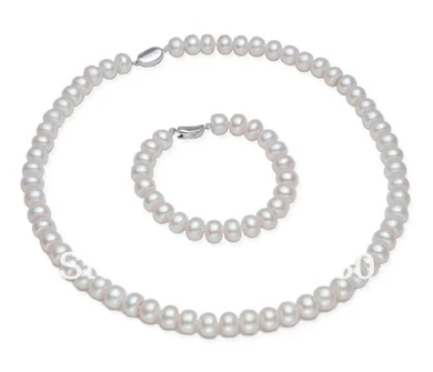 Jewelry 00667 Natural 8.5-9 MM Freshwater Oblate White Pearl Necklace & Bracket 2-piece set (A0516)
Jewelry 00667 Natural 8.5-9 MM Freshwater Oblate White Pearl Necklace & Bracket 2-piece set (A0516)