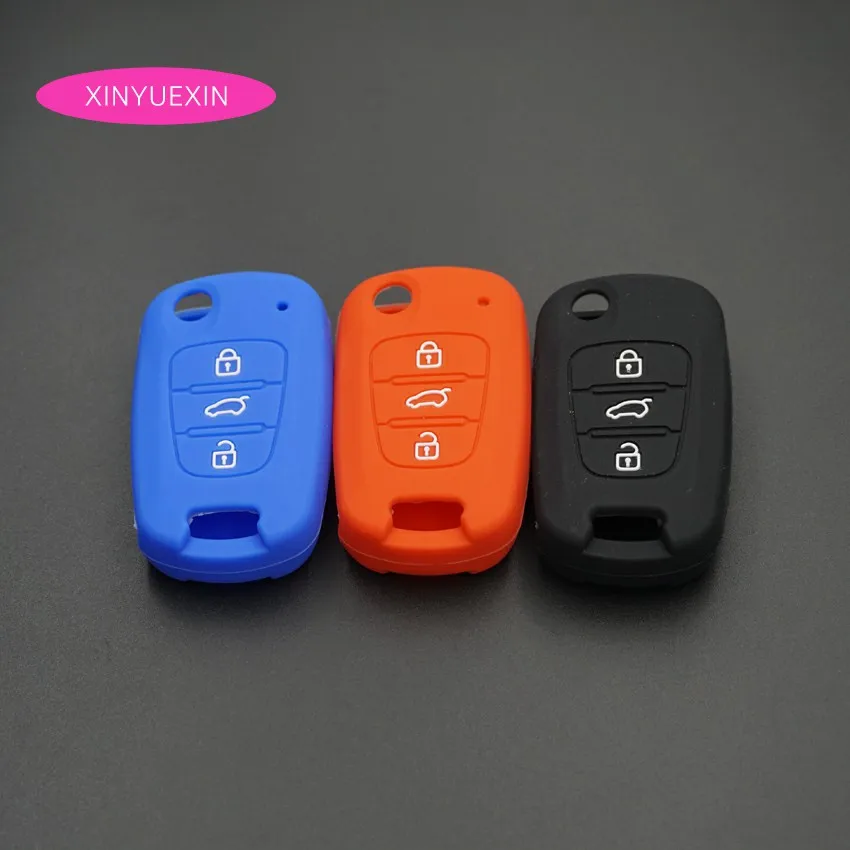 Xinyuexin Silicone Car Key Cover FOB Case For Hyundai i20 i30 i35 iX20 iX35 ix30 Solaris Verna ia RIO K2 K5 Sportage Sorento
Xinyuexin Silicone Car Key Cover FOB Case For Hyundai i20 i30 i35 iX20 iX35 ix30 Solaris Verna ia RIO K2 K5 Sportage Sorento