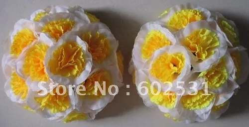 SPR 40cm plastic center artificial silk kissing decoration flowers ball-white yellow
SPR 40cm plastic center artificial silk kissing decoration flowers ball-white yellow