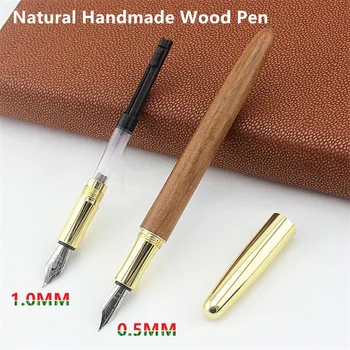 NEW Luxury Gifts Two nibs Wooden+Metal Fountain Pen 0.5/1.0/Small Bent Nib Optional Advanced Office Business Writing Gift
NEW Luxury Gifts Two nibs Wooden+Metal Fountain Pen 0.5/1.0/Small Bent Nib Optional Advanced Office Business Writing Gift