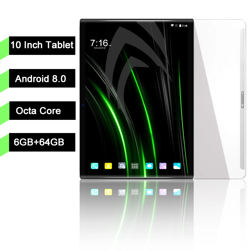 Original 10.1 inch Tablet PC Android 8.0 Octa Core 6GB RAM 64GB ROM 1280*800 IPS Curved screen 3G 4G LTE phone Smart tablets 10
Original 10.1 inch Tablet PC Android 8.0 Octa Core 6GB RAM 64GB ROM 1280*800 IPS Curved screen 3G 4G LTE phone Smart tablets 10
