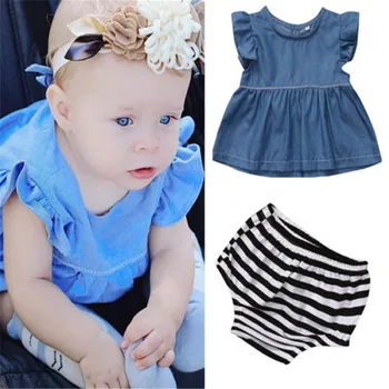 0-24M Unisex Baby Set Blue Jeans Vest For Girls Tops Children Set Black White Striped Shorts Pants Baby Boys Set New Born Suits
0-24M Unisex Baby Set Blue Jeans Vest For Girls Tops Children Set Black White Striped Shorts Pants Baby Boys Set New Born Suits