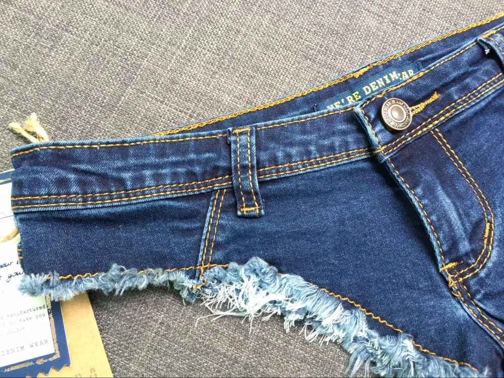 Summer Sexy Low Waist Denim Women Jeans Skinny Elastic Mini Short Pants Hot Butt Tight Exposed Night Club Women Blue Pants Jeans (16)