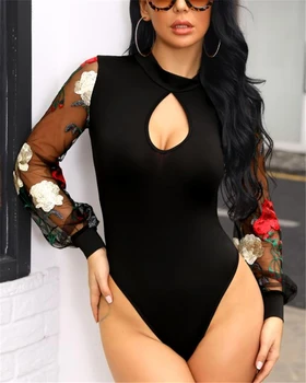 2019 New Ladies High Neck Choker Keyhole V-Neck Long Sleeve Bodysuit Leotard Top Club
2019 New Ladies High Neck Choker Keyhole V-Neck Long Sleeve Bodysuit Leotard Top Club