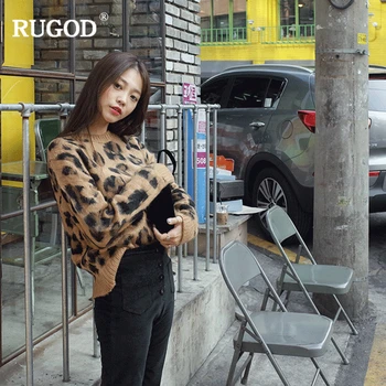 RUGOD Fashion Vintage Women Pullovers Leopard Knitted Winter Clothes 2019 New O-Neck Women Sweaters ropa mujer invierno
RUGOD Fashion Vintage Women Pullovers Leopard Knitted Winter Clothes 2019 New O-Neck Women Sweaters ropa mujer invierno