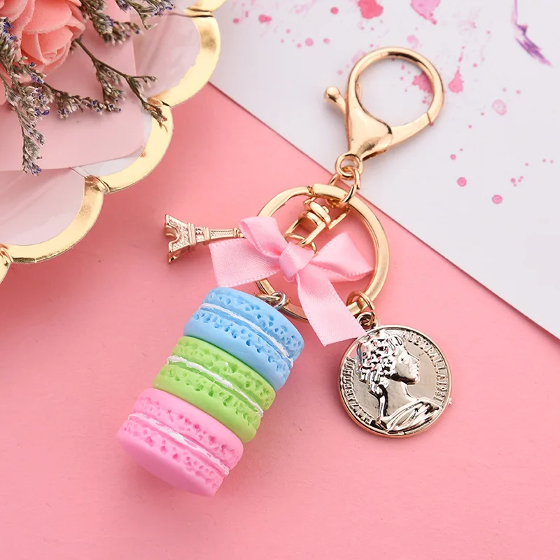 Fashion Cake Key chain fashion car Key Ring Women bag charm accessories Cake Macarons with Eiffel Tower Keychain gift Jewelry
Fashion Cake Key chain fashion car Key Ring Women bag charm accessories Cake Macarons with Eiffel Tower Keychain gift Jewelry