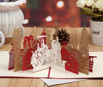 Xi'an City silhouette stereo creative factory direct commercial buildings can be customized card cards out
Xi'an City silhouette stereo creative factory direct commercial buildings can be customized card cards out