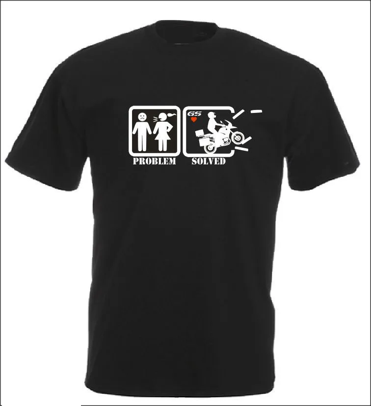 Problem Solved T-SHIRT Motorcycle BE MW GS 1200 Fans t shirt Men Women Unisex Fashion tshirt Free shipping
Problem Solved T-SHIRT Motorcycle BE MW GS 1200 Fans t shirt Men Women Unisex Fashion tshirt Free shipping