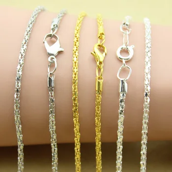 10pcs/lot Gold/Silver/Rhodium Color Bulk Necklace Chain Lots with Lobster Clasp for Necklaces Jewelry Accessories F1384
10pcs/lot Gold/Silver/Rhodium Color Bulk Necklace Chain Lots with Lobster Clasp for Necklaces Jewelry Accessories F1384