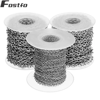 10yards/roll 2.5/3/4mm Width Silver Solid Necklace Curb Chains Stainless SteelNecklace Bracelet Male Female Accessories Fashion
10yards/roll 2.5/3/4mm Width Silver Solid Necklace Curb Chains Stainless SteelNecklace Bracelet Male Female Accessories Fashion