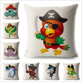 Cartoon Pirate Birds Shark Octopus Pillow Case Linen 45*45 cm Decorative Printed Animals Cushion Cover for Sofa Throw Pillowcase
Cartoon Pirate Birds Shark Octopus Pillow Case Linen 45*45 cm Decorative Printed Animals Cushion Cover for Sofa Throw Pillowcase