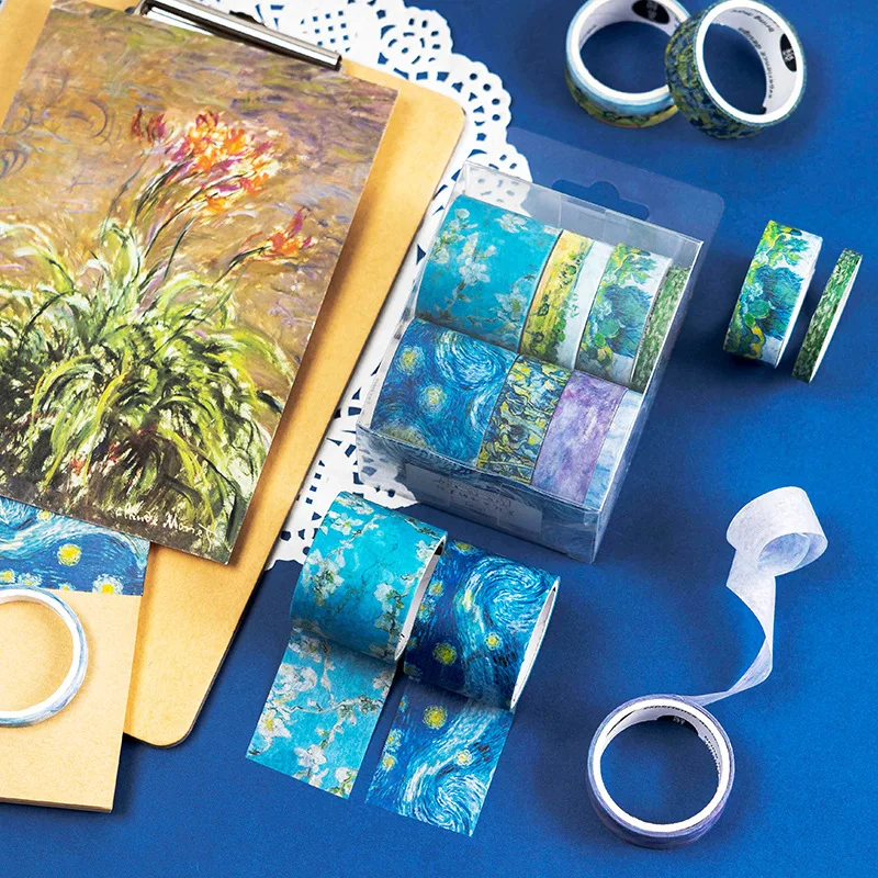 8Pcs/Set Vintage Van Gogh Impression Series Dream Star Sea Decoration Washi Tape DIY Planner Scrapbooking Masking Tape Escolar
8Pcs/Set Vintage Van Gogh Impression Series Dream Star Sea Decoration Washi Tape DIY Planner Scrapbooking Masking Tape Escolar