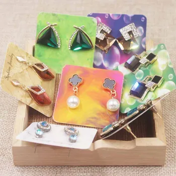 5*5cm Multi design earring display card flower pattern earring tag card colorful print jewelry earring packing card100/lot
5*5cm Multi design earring display card flower pattern earring tag card colorful print jewelry earring packing card100/lot