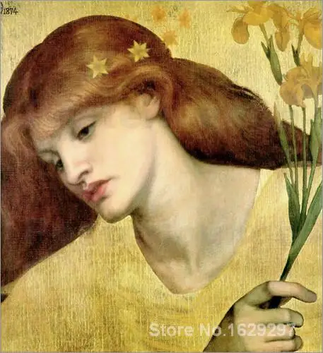 

Art Painting by Dante Gabriel Rossetti Sancta Lilias High Quality Hand painted