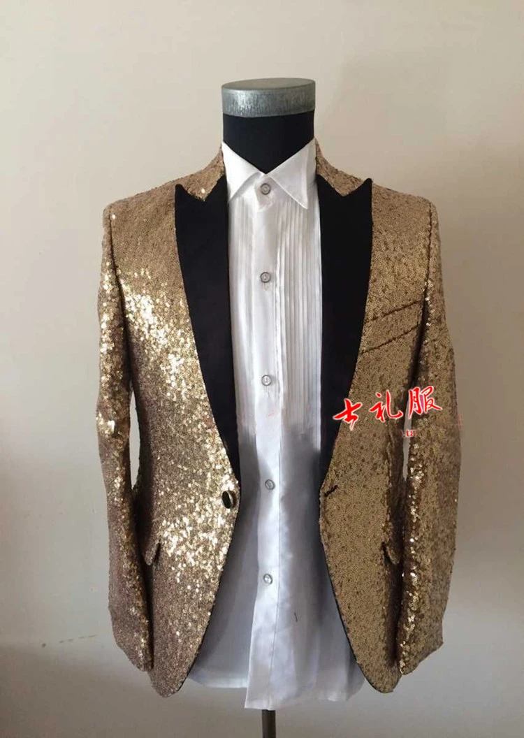 Free ship coffee golden full sequins mens tuxedo jacket/stage performance,only jacket/can customs size making
Free ship coffee golden full sequins mens tuxedo jacket/stage performance,only jacket/can customs size making