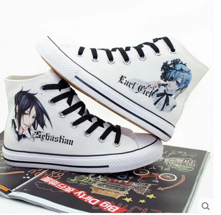 Black Butler Ciel Phantomhive Sebastian Michael Canvas shoes Fashion Men Sneakers Low Lace-Up Casual Pedal Shoes white cosplay
Black Butler Ciel Phantomhive Sebastian Michael Canvas shoes Fashion Men Sneakers Low Lace-Up Casual Pedal Shoes white cosplay