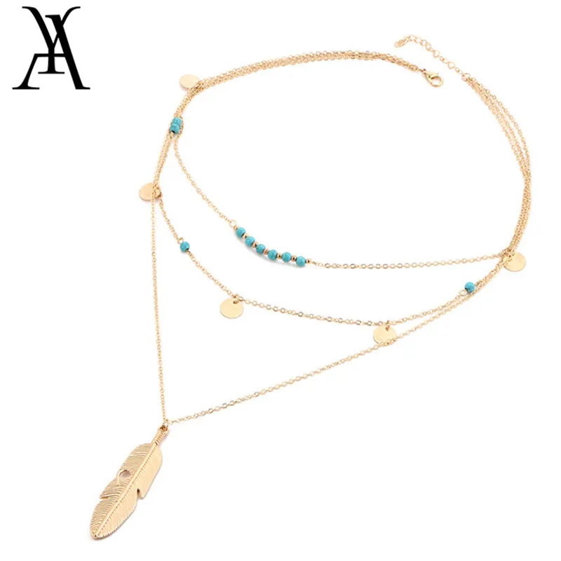 Fashion Women Jewelry Multi Layer Leaf Coin Beads Chain Necklaces Bohemian Long Pendant Necklaces Vintage Charm Choker Necklace
Fashion Women Jewelry Multi Layer Leaf Coin Beads Chain Necklaces Bohemian Long Pendant Necklaces Vintage Charm Choker Necklace