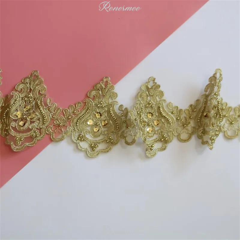 3Yards Light Gold Beaded Cord Embroidery Lace Trim for Bridal Wedding Gown Costume Design Lace Mesh 12.5cm SX345
3Yards Light Gold Beaded Cord Embroidery Lace Trim for Bridal Wedding Gown Costume Design Lace Mesh 12.5cm SX345