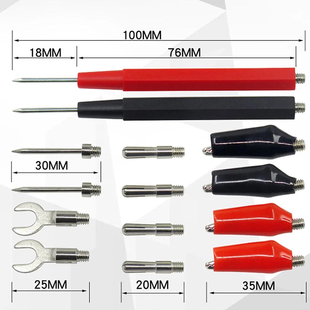Multimeter Test Leads Kit Cable Alligator Universal Multifunction Digital Probe Test Tool Multimeter Tester Test Clips
Multimeter Test Leads Kit Cable Alligator Universal Multifunction Digital Probe Test Tool Multimeter Tester Test Clips