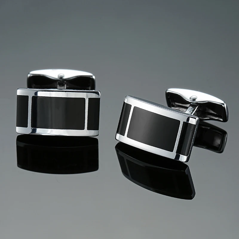DY High quality brass enamel oblong Black Silver striped Cufflinks Men's French shirt Cufflinks free shipping
DY High quality brass enamel oblong Black Silver striped Cufflinks Men's French shirt Cufflinks free shipping