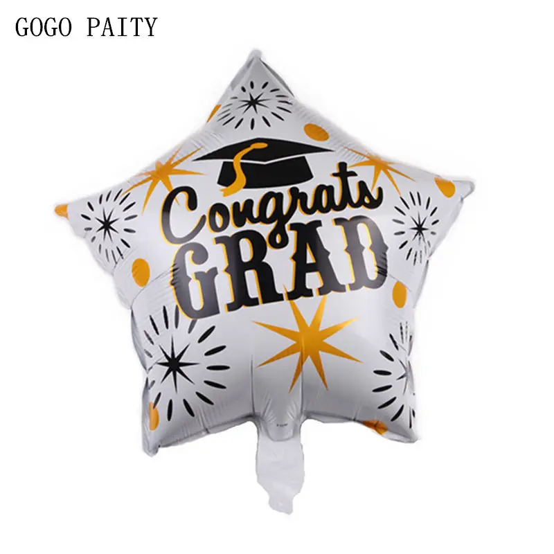 GOGO PAITY New 18-inch five-pointed star graduation cap aluminum balloon school graduation party layout decorative balloon
GOGO PAITY New 18-inch five-pointed star graduation cap aluminum balloon school graduation party layout decorative balloon