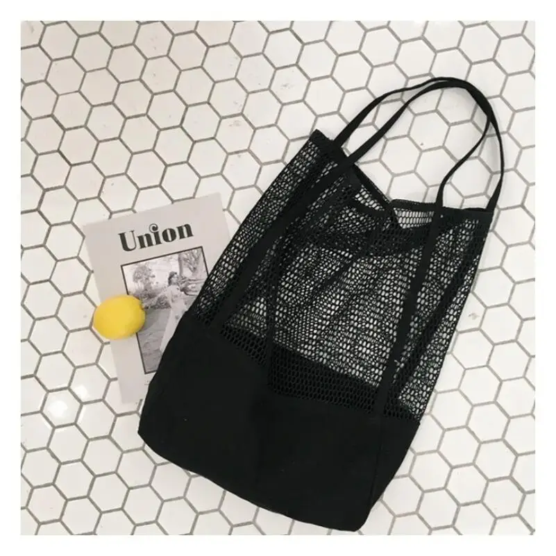 New Fashion Reusable Fruit Shopping Bag High Quality Canvas Hollow Handbag Female Solid Color Foldable Net Pocket
New Fashion Reusable Fruit Shopping Bag High Quality Canvas Hollow Handbag Female Solid Color Foldable Net Pocket