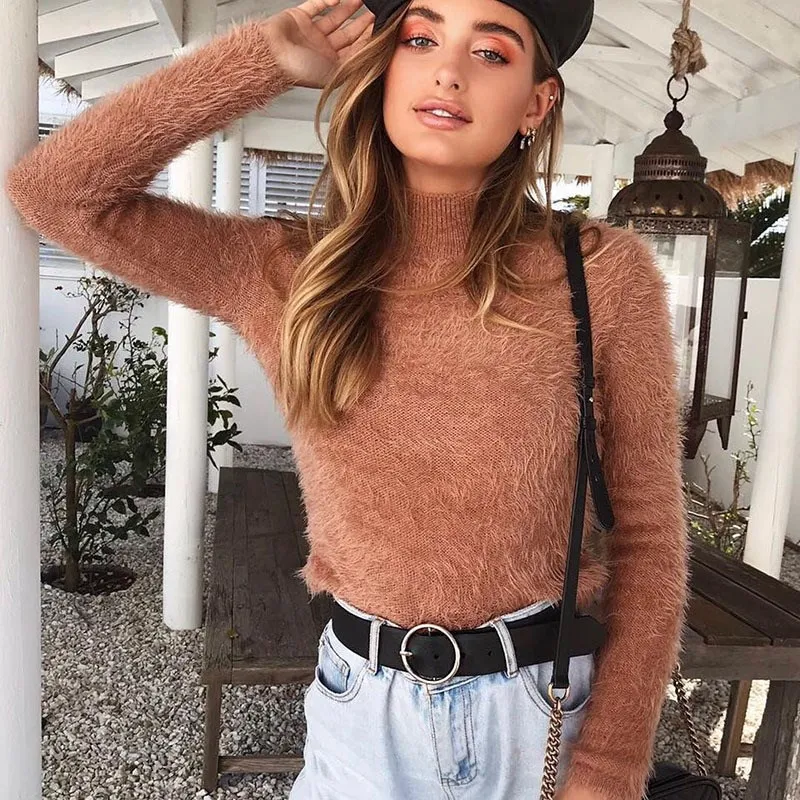 2018 Fashion Autumn Winter New Arrival Slim Warm Mohair Knit Sweaters Women Fuzzy Basic Pullover
2018 Fashion Autumn Winter New Arrival Slim Warm Mohair Knit Sweaters Women Fuzzy Basic Pullover