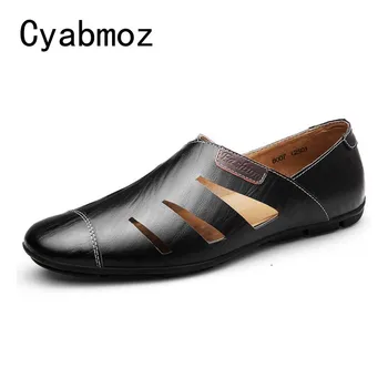 Cyabmoz Split Leather Summer Shoes Men Flats Loafers Cut-outs Hollow Breathable Casual Chaussure Homme Moccasins Big Size 38-47
Cyabmoz Split Leather Summer Shoes Men Flats Loafers Cut-outs Hollow Breathable Casual Chaussure Homme Moccasins Big Size 38-47