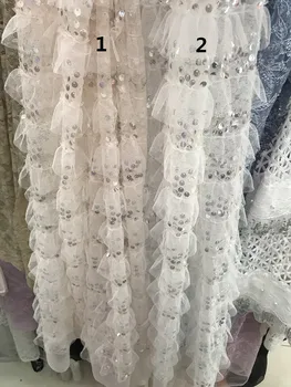French African Mesh Lace Fabric sat-7224 with sequins Embroidered Net Lace for party dress
French African Mesh Lace Fabric sat-7224 with sequins Embroidered Net Lace for party dress
