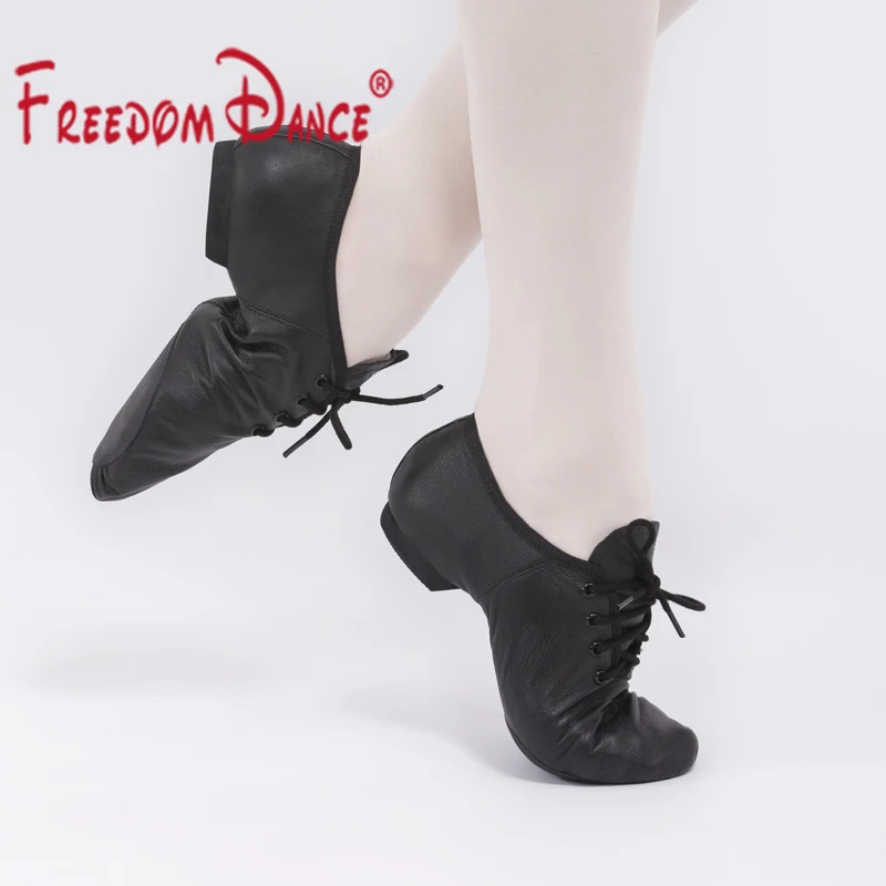 Lace-Up Genuine Leather Jazz Dance Shoes For Men Women Soft Ballet Yoga Hiphop Dancing Sneakers Exercise Shoes Black Tan White
Lace-Up Genuine Leather Jazz Dance Shoes For Men Women Soft Ballet Yoga Hiphop Dancing Sneakers Exercise Shoes Black Tan White