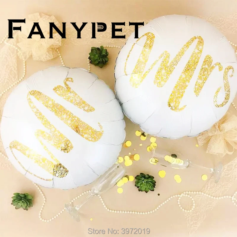 50pcs 18" Heart round MR&MRS Foil Balloons Print Gold LOVE Helium Balloon Valentine's Day Wedding Anniversay Party Decoration
50pcs 18" Heart round MR&MRS Foil Balloons Print Gold LOVE Helium Balloon Valentine's Day Wedding Anniversay Party Decoration