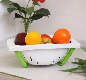 Colorful folding drain basket Drain fruit and vegetable basket shelving rack Multifunctional Storage of fruits and vegetables
Colorful folding drain basket Drain fruit and vegetable basket shelving rack Multifunctional Storage of fruits and vegetables