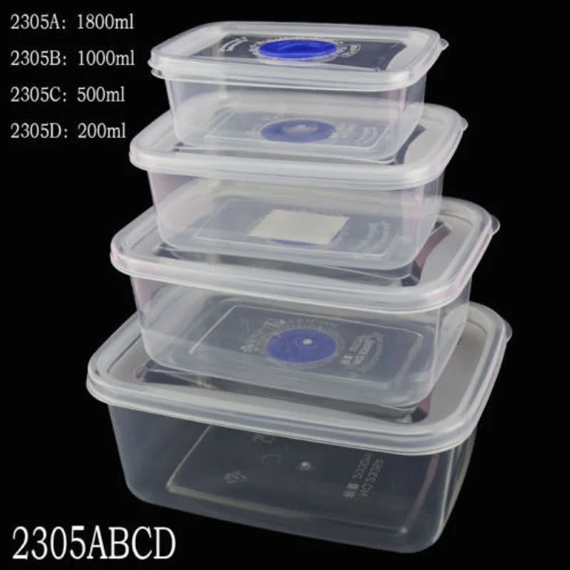 1pc/5pcs 200/500/1000/1800ML Plastic Clear Food Container Food Storage Box Lunch Box With Lid Home Bento Box Kitchen Supplies
1pc/5pcs 200/500/1000/1800ML Plastic Clear Food Container Food Storage Box Lunch Box With Lid Home Bento Box Kitchen Supplies