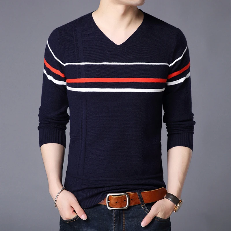 2019 New Fashion Brand Sweater For Mens Pullovers Slim Fit Jumpers Knitwear Striped Autumn Korean Style Casual Clothing Male
2019 New Fashion Brand Sweater For Mens Pullovers Slim Fit Jumpers Knitwear Striped Autumn Korean Style Casual Clothing Male