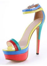 Free Shipping novelty fashion multicolor leather straps 16 cm color combinations heeled sandals. Size :35-43
Free Shipping novelty fashion multicolor leather straps 16 cm color combinations heeled sandals. Size :35-43