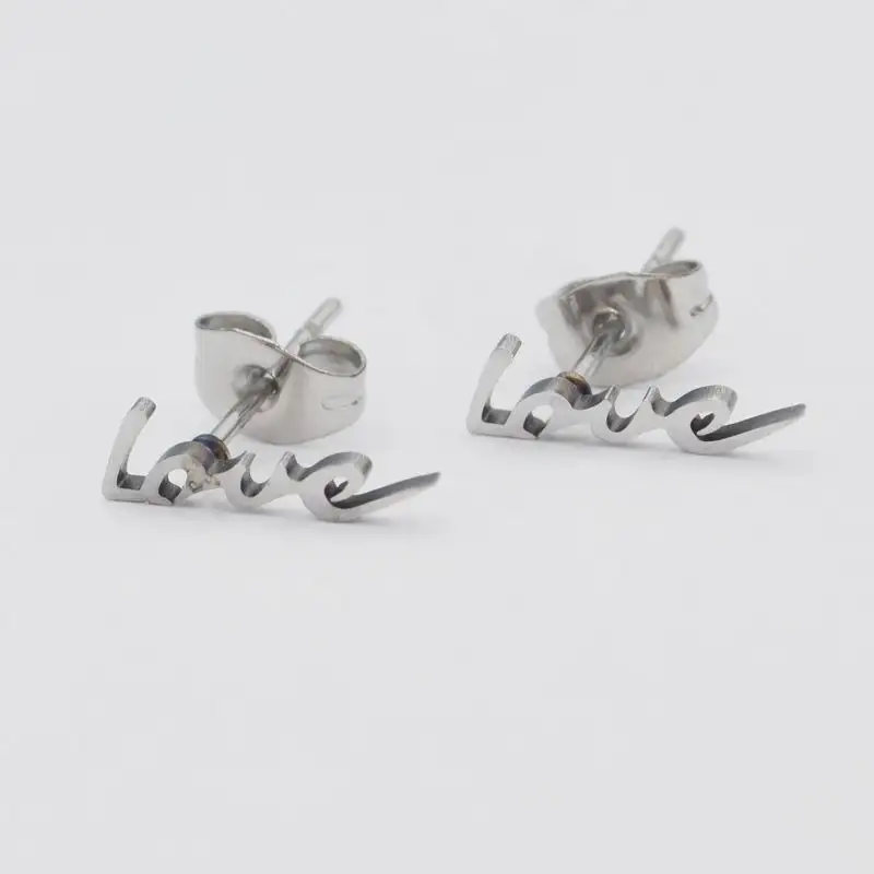 "Love" Words Stainless Steel Punk Jewelry Stud Earrings For Women Earrings Jewelry
"Love" Words Stainless Steel Punk Jewelry Stud Earrings For Women Earrings Jewelry