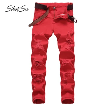 Silentsea Plus Size 39-42 Men Stretch Jeans Fashion Red Color Denim Trousers For Male Retro Pants Casual Men's Jeans Size
Silentsea Plus Size 39-42 Men Stretch Jeans Fashion Red Color Denim Trousers For Male Retro Pants Casual Men's Jeans Size