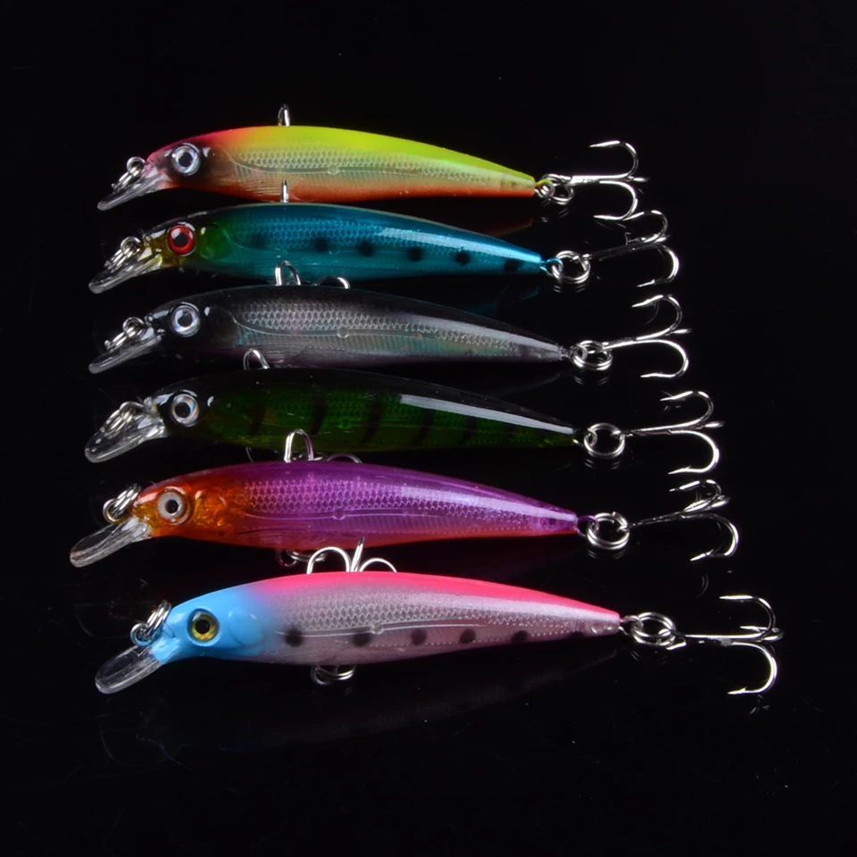 6pcs Fishing Lures Minnow 7.5cm/4.6g Fishing Hard Bait Crankbaits Isca Artificiais Pesca Sea Wobbler Swimming Baits 3D Eyes
6pcs Fishing Lures Minnow 7.5cm/4.6g Fishing Hard Bait Crankbaits Isca Artificiais Pesca Sea Wobbler Swimming Baits 3D Eyes
