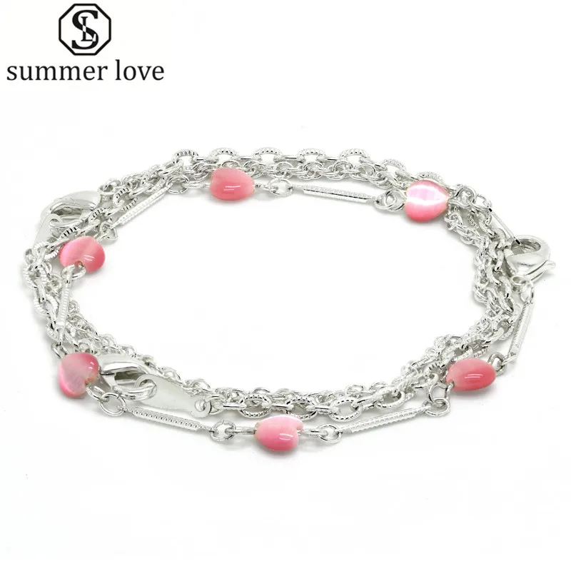 Pink heart fire opal bracelet femme 2019 fashion silver plated hand chain bracelets for women kids love charm jewelry
Pink heart fire opal bracelet femme 2019 fashion silver plated hand chain bracelets for women kids love charm jewelry