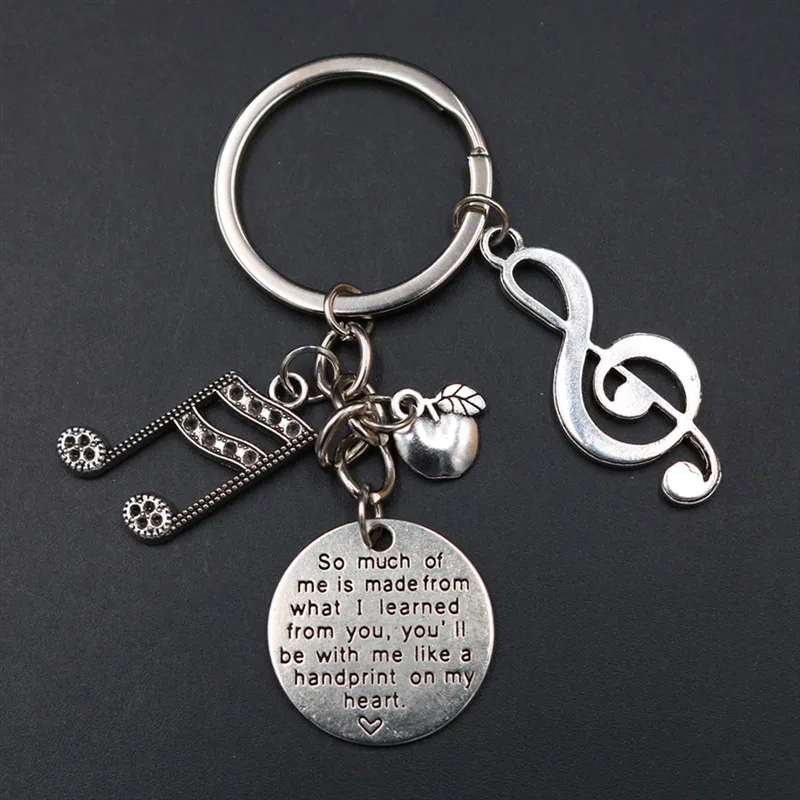 1pc You Will Be With Me Like A Handprint On My Heart Charm Musical Note & Apple DIY Metal Keychain - Tribute Music Teacher
1pc You Will Be With Me Like A Handprint On My Heart Charm Musical Note & Apple DIY Metal Keychain - Tribute Music Teacher