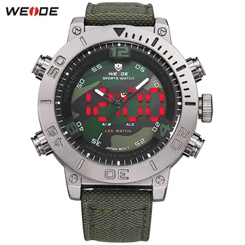 Top Luxury Brand WEIDE Men Nylon Band Green Watch Men's Digital Quartz Analog LED Man Fashion Sport Military Wristwatch Relogios
Top Luxury Brand WEIDE Men Nylon Band Green Watch Men's Digital Quartz Analog LED Man Fashion Sport Military Wristwatch Relogios