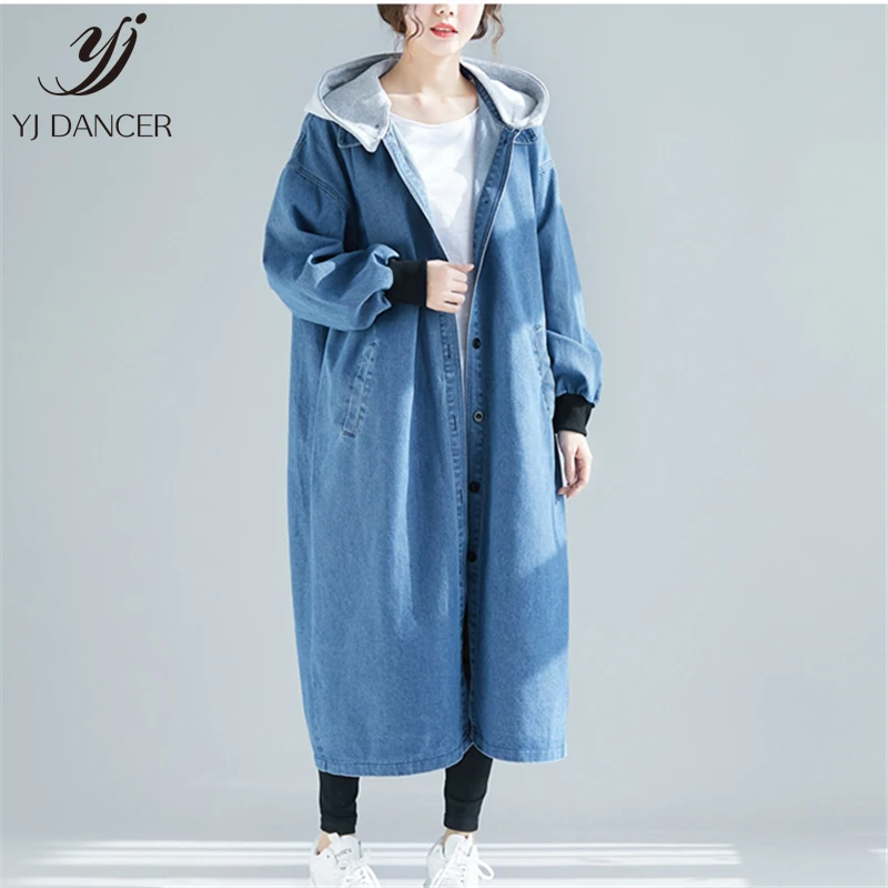 Long Section Large Size Denim Windbreaker Jacket Female 2019 Spring Fashion New Loose Hooded Long Sleeve Windbreaker Coat H00518
Long Section Large Size Denim Windbreaker Jacket Female 2019 Spring Fashion New Loose Hooded Long Sleeve Windbreaker Coat H00518