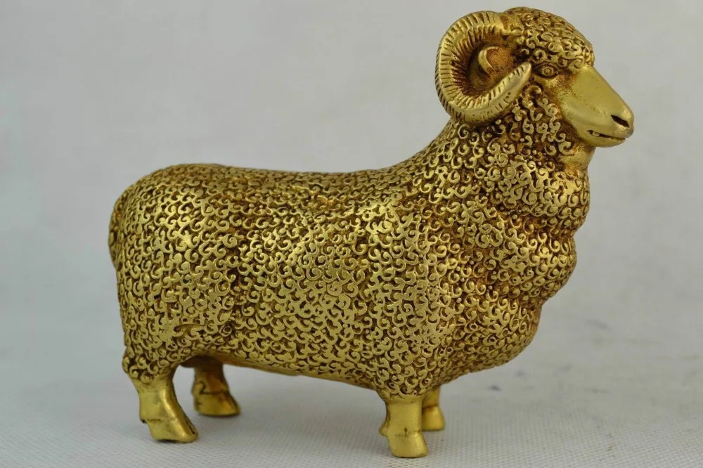 Metal Crafts Decorated Handwork chinese brass Carving lucky Zodiac Sheep Statue fast shipping
Metal Crafts Decorated Handwork chinese brass Carving lucky Zodiac Sheep Statue fast shipping