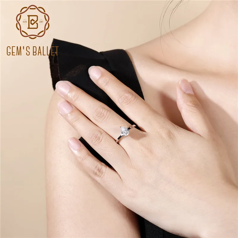 Gem's Ballet Fine Jewelry 925 Sterling Silver White CZ Ring 1.31Ct Cubic Zirconia Rings For Women Valentine's Day Present
Gem's Ballet Fine Jewelry 925 Sterling Silver White CZ Ring 1.31Ct Cubic Zirconia Rings For Women Valentine's Day Present