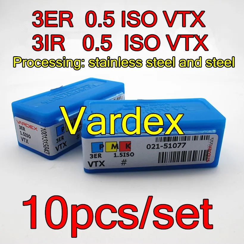 Твердосплавная Резьбовая вставка Vardex 3ER 0 5 VTX 3IR 10 шт./компл. обработка вставки: