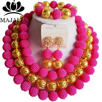 Fashion nigerian wedding african beads jewelry Set Fuchsia Pink plastic beads necklace bracelet earrings jewelry set VV-136
Fashion nigerian wedding african beads jewelry Set Fuchsia Pink plastic beads necklace bracelet earrings jewelry set VV-136